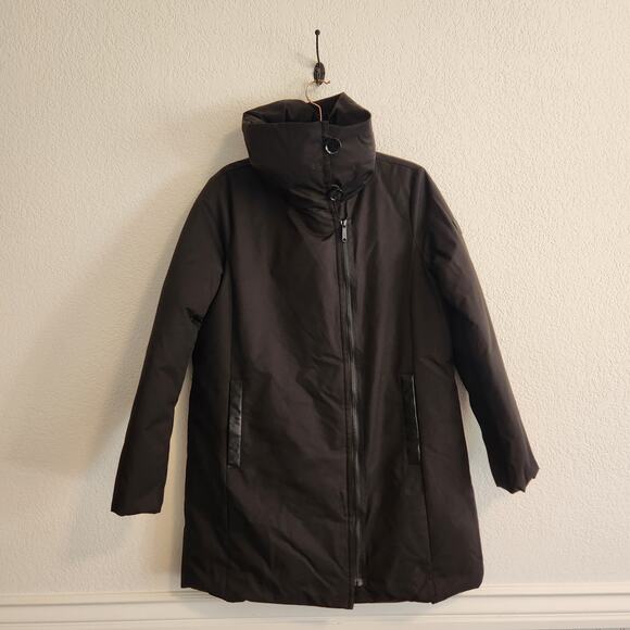 Sam Edelman Women's Size‎ Medium Asymmetrical Wing Collar Puffer Jacket New - Picture 2 of 4